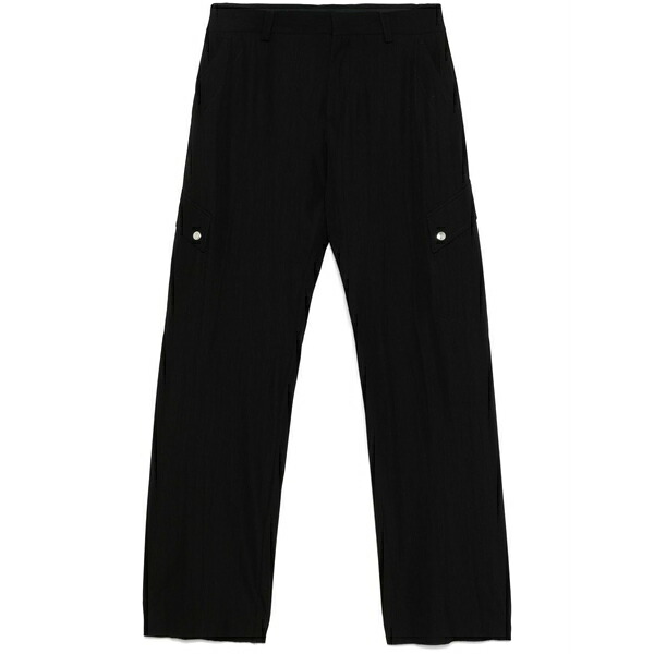 オフホワイト メンズ カジュアルパンツ ボトムス Woolgab cargo pants Black|asty