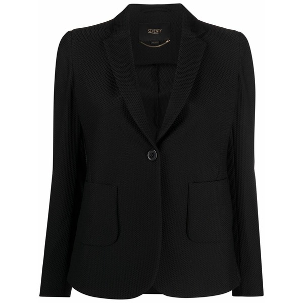 セブンティ レディース ジャケット＆ブルゾン アウター Single-breasted suit jacket Black｜asty