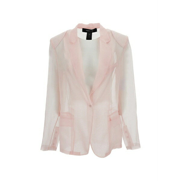 フェデリカ・トシ レディース 上衣＆上衣 アウター Sheer flap-pocket blazer Pink