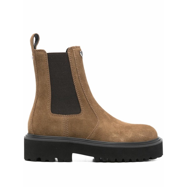 マージュ レディース ブーツ シューズ Pull-tab boots Brown