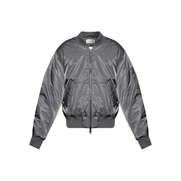 オフィシンジェネレール メンズ ジャケット＆ブルゾン アウター Padded zip-up bomber jacket Grey｜asty