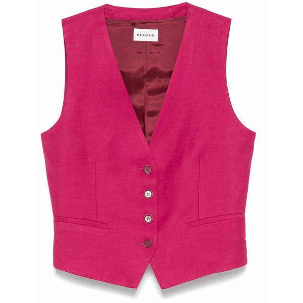 パロッシュ レディース ジャケット＆ブルゾン アウター V-neck waistcoat Pink｜asty