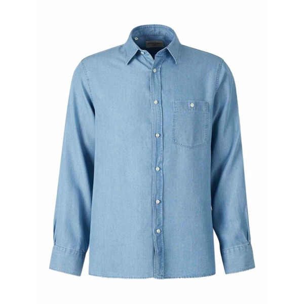 オフィシンジェネレール メンズ プルオーバー トップス Denim pocket shirt Blue