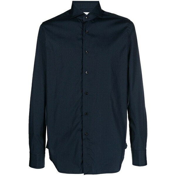 ザカス  メンズ シャツ トップス Wrinkle-free tailored travel shirt Blue