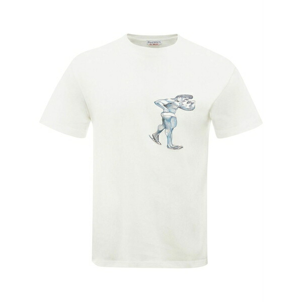 J.W.アンダーソン メンズ Tシャツ トップス Graphic-print short-sleeved t-shirt White|asty