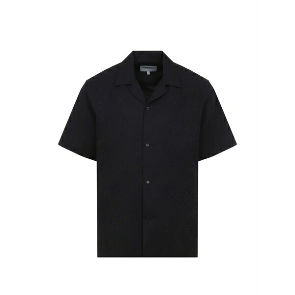 カーハート メンズ シャツ トップス Signet embroidered shirt Black｜asty