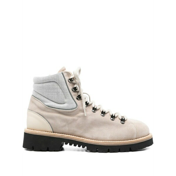 イレブンティ メンズ ブーツ シューズ Lace-up leather boots Neutrals
