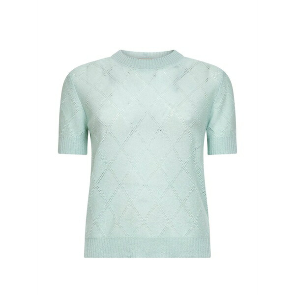 ブランカ ヴィータ レディース 編み物\u0026スウェーター アウター Diamond-stitch buttoned sweater Green
