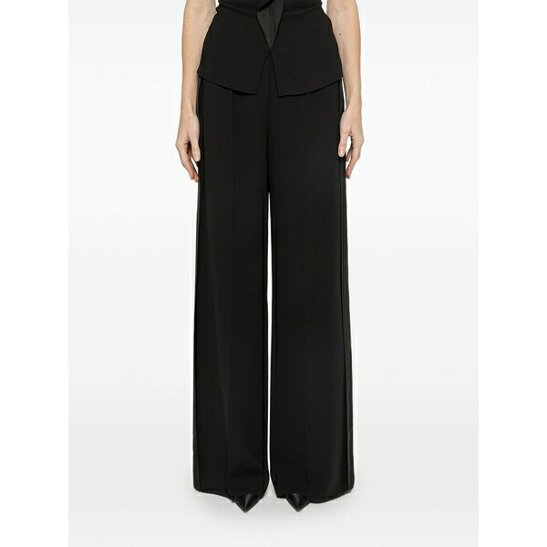 ニッサ レディース カジュアルパンツ ボトムス High-rise wide-leg trousers Black|asty
