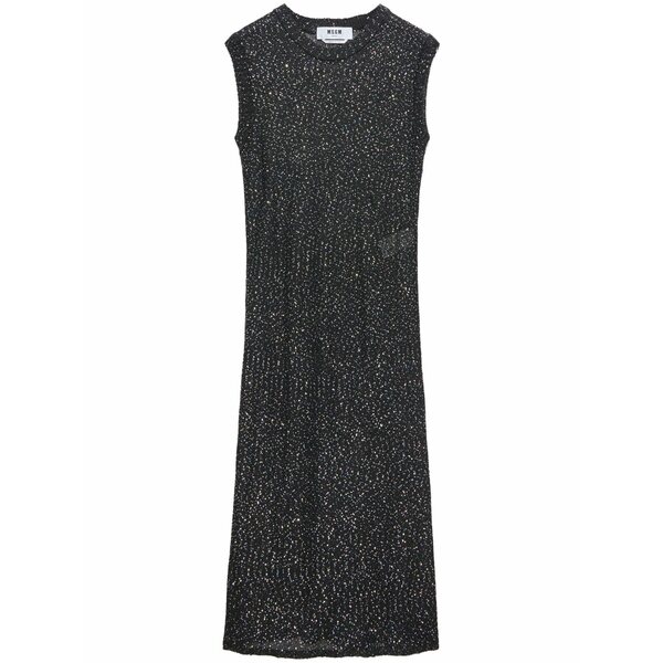 エムエスジイエム レディース ワンピース トップス Sequin-embellished midi dress Black｜asty