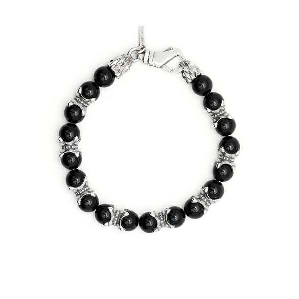 エマニュエレ ビコッキ メンズ ブレスレット・バングル・アンクレット 添え物 Mix beaded bracelet Black
