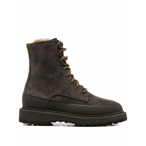 ル モンド ベリル レディース ブーツ シューズ 35mm dolomite lace-up shearling boots Brown|asty