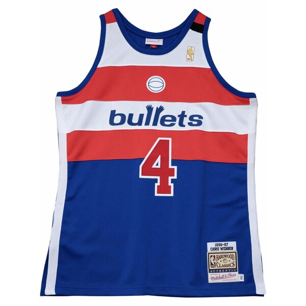 ミッチェル&ネス メンズ Tシャツ トップス "nba washington bullets 96-97 chris webber" authentic jersey vest top Blue｜asty