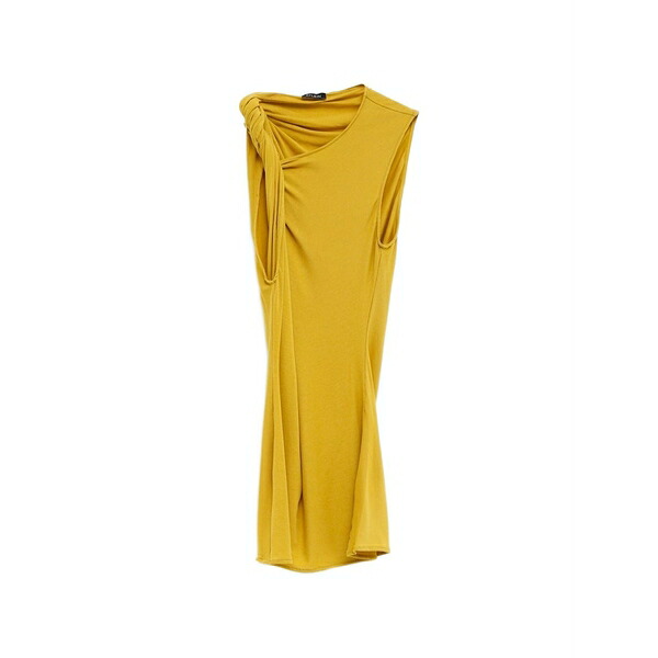 アトレイン レディース カットソー トップス Knotted top Yellow|asty