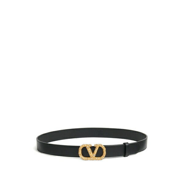 ヴァレンティノ ガラヴァーニ レディース 三尺帯 付属物 30粍 vlogo signature leather belt Black