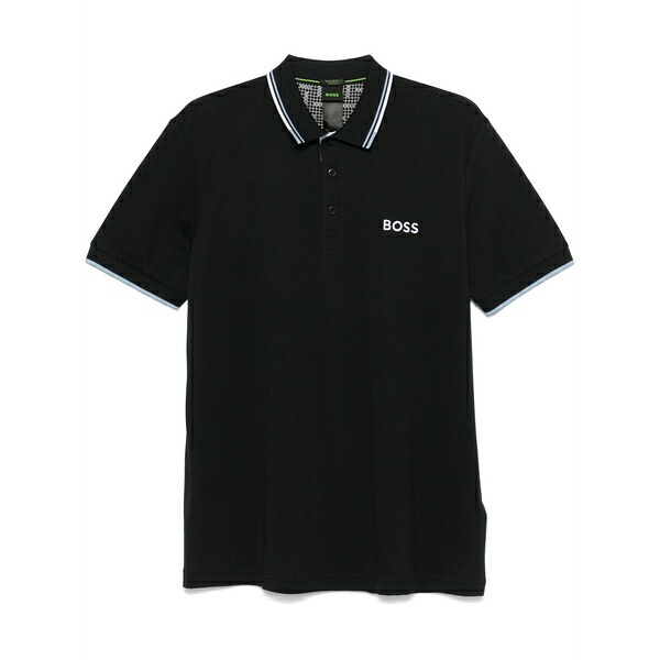 元締め メンズ スポーツシャツ トップス Contrast logos polo shirt Blue メンズファッション-トップス-ポロシャツ