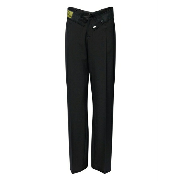 マルタンマルジェラ レディース カジュアルパンツ ボトムス Cross-over tailored trousers Black|asty