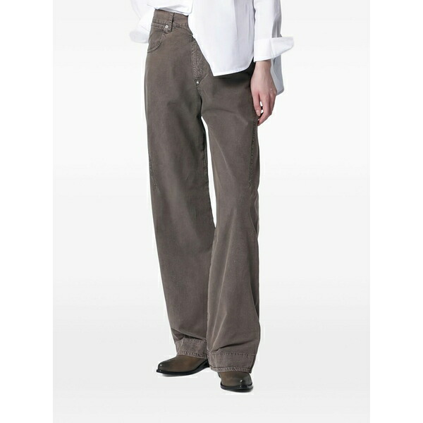 シックススリーナインセブン レディース デニムパンツ ボトムス High-waisted wide-leg trousers Brown|asty