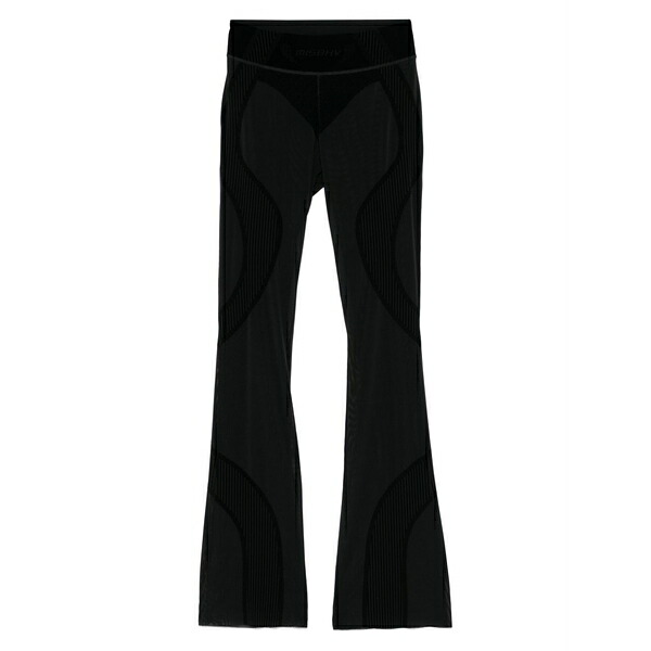 ミスビヘイブ レディース 心地好いズボン下 ボトムス Flocked flared trousers Black