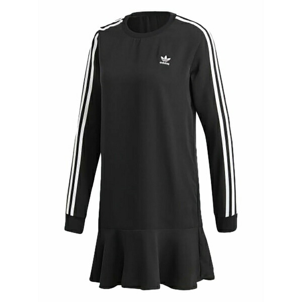 アディダス レディース ワンピース トップス Long-sleeve dress Black｜asty