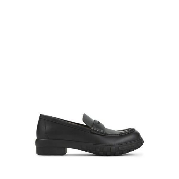 ジバンシー メンズ スリッポン・ローファー シューズ Tread-sole penny loafers Black｜asty