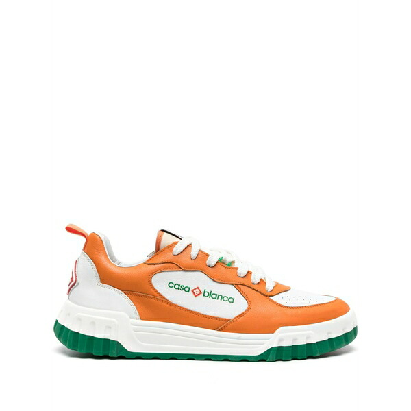 カサブランカ メンズ スニーカー シューズ Court leather sneakers White