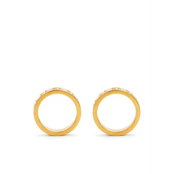 マルタンマルジェラ メンズ ピアス・イヤリング 付属物 Numerical engraved hoop earrings Gold
