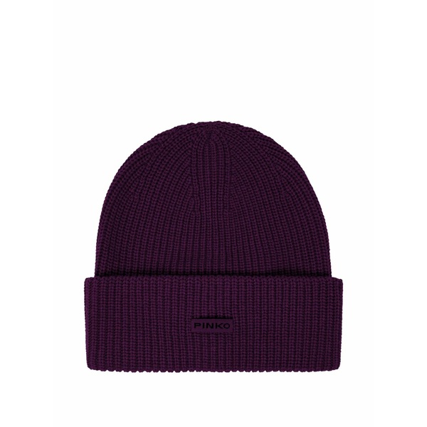 ピンコ レディース 帽子 アクセサリー Ribbed knit beanie Purple|asty