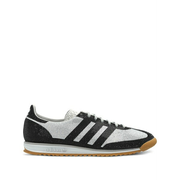 アディダス レディース スニーカー シューズ Three-stripe lace-up trainers Black｜asty