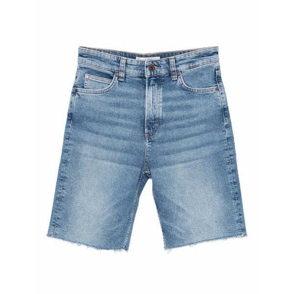 マルコポーロ レディース デニムパンツ ボトムス Frayed-hem denim shorts Blue｜asty
