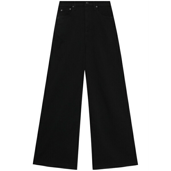 ラグアンドボーン レディース デニムパンツ ボトムス Wide-leg jeans Black｜asty