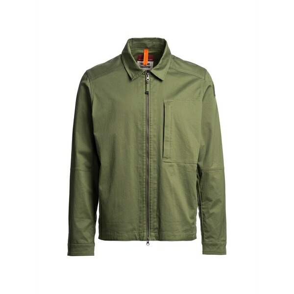 パラジャンパーズ メンズ ジャケット＆ブルゾン アウター Zip-up chest-pocket jacket Green｜asty
