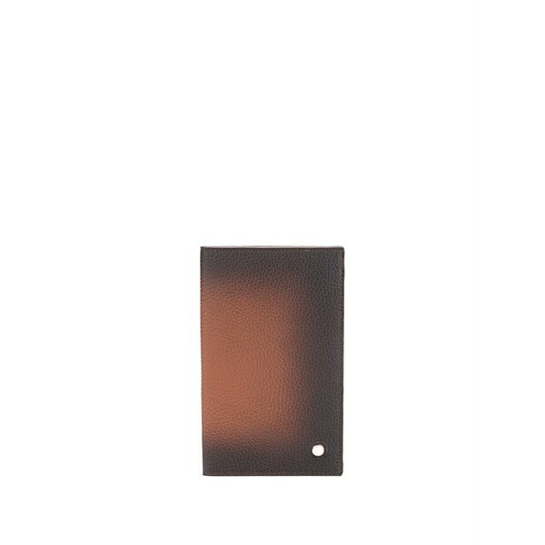 オルチアーニ メンズ がま口 付属品 Vertical foldover cardholder Brown メンズ財布-財布・ケース