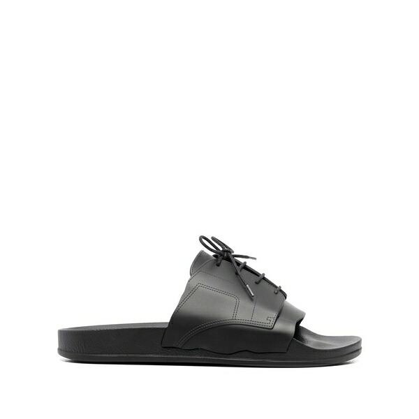 マルタンマルジェラ メンズ サンダル シューズ Lace-up pool slides Black
