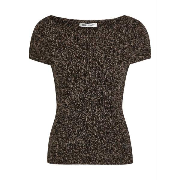 アワーレガシー レディース ティーシャツ トップス Twist mouline top Brown Tシャツ・カットソー-レディースファッション-トップス