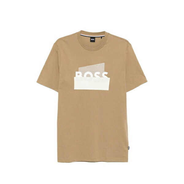 元締め メンズ プルオーバー トップス Logo t-shirt Neutrals