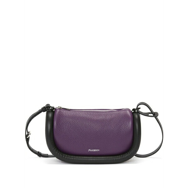J.W.アンダーソン メンズ ショルダーバッグ バッグ Bumper-12 leather crossbody bag Purple｜asty