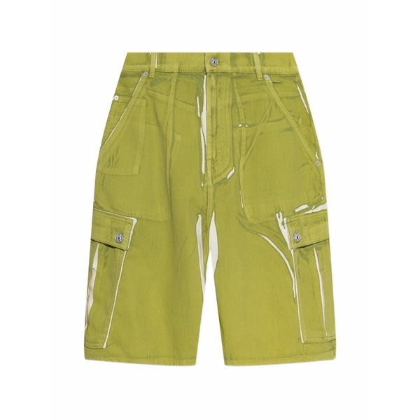 マルニ メンズ カジュアルパンツ ボトムス Screen-print cargo shorts Green|asty
