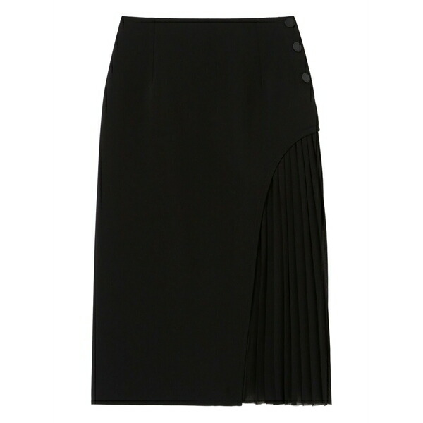 クローディピエルロ レディース スカート ボトムス Pleated-panel skirt Black