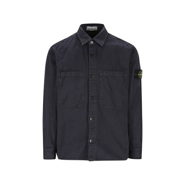 ストーンアイランド メンズ ジャケット＆ブルゾン アウター Chest-pocket overshirt Blue｜asty