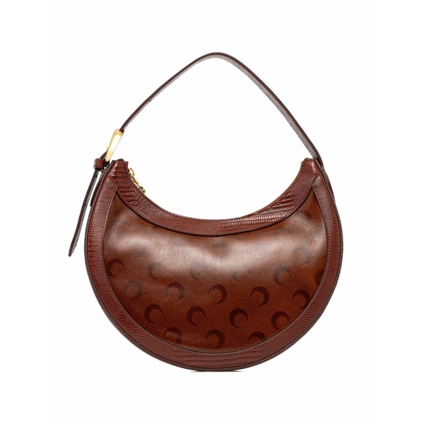 米国海兵隊員 独居室 レディース ショルダーバッグ 御徒面子 Moon crescent-shape shoulder bag Brown