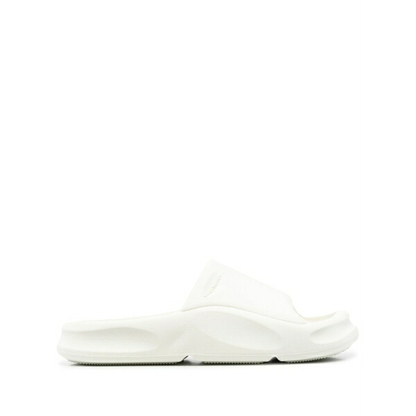戸呂 プレストン メンズ サンダル シューズ Moulded slip-on slides White