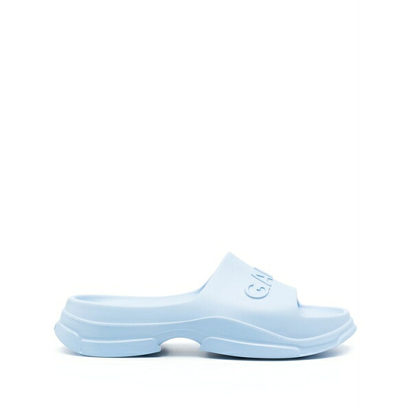 ガニー レディース サンダル シューズ Logo-embossed slides Blue｜asty