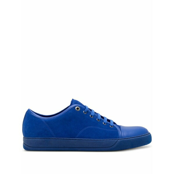 ランバン メンズ スニーカー シューズ Lace-up toe-cap sneakers Blue