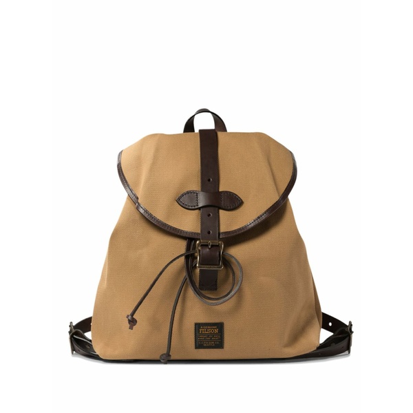フィルソン レディース うしろ側容器に並べる・背嚢 御徒面子 Medium leather-trimmed backpack Neutrals