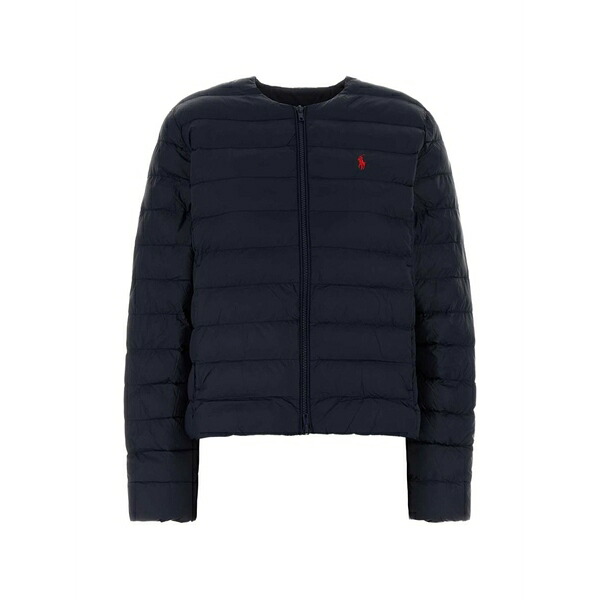ラルフローレン レディース ジャケット＆ブルゾン アウター Logo-embroidered padded jacket Blue｜asty