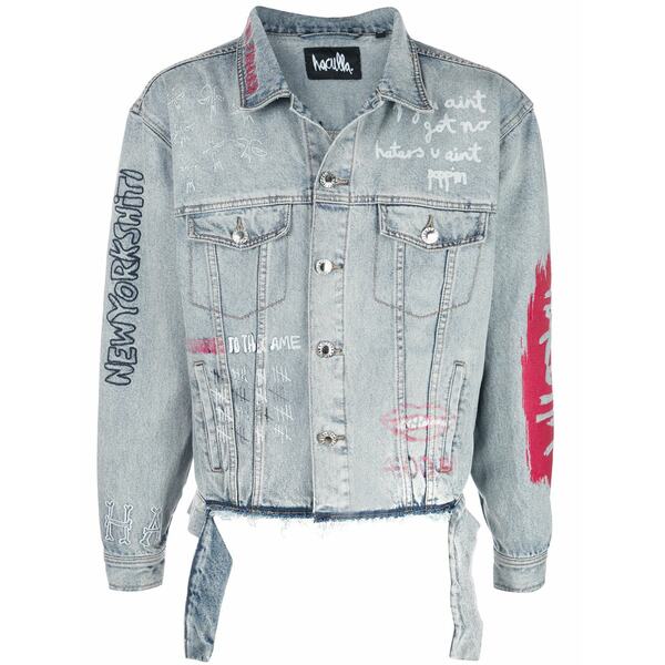 ハクーラ メンズ ジャケット＆ブルゾン アウター Responsible for nothing denim jacket Black