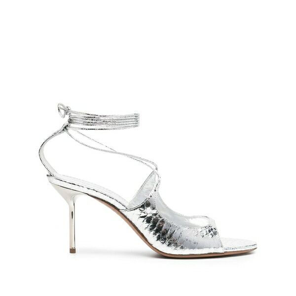 パリテキサス レディース サンダル シューズ 85mm leather sandals Silver|asty