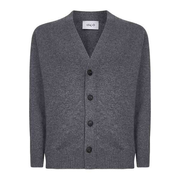ディーフォーポイントゼロ メンズ カーディガン アウター V-neck buttoned cardigan Grey｜asty
