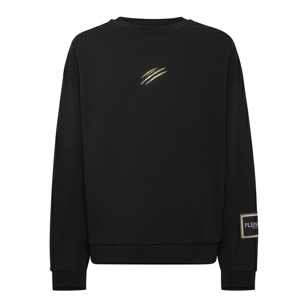 プレインスポーツ メンズ パーカー・スウェットシャツ アウター Label sweatshirt Black|asty